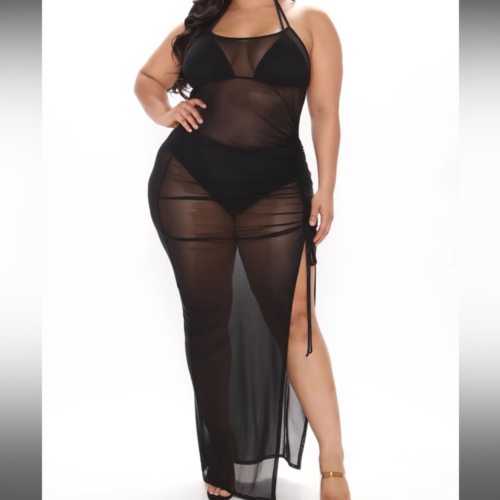 Island Cruising Mesh Maxi Dress Cover Up
